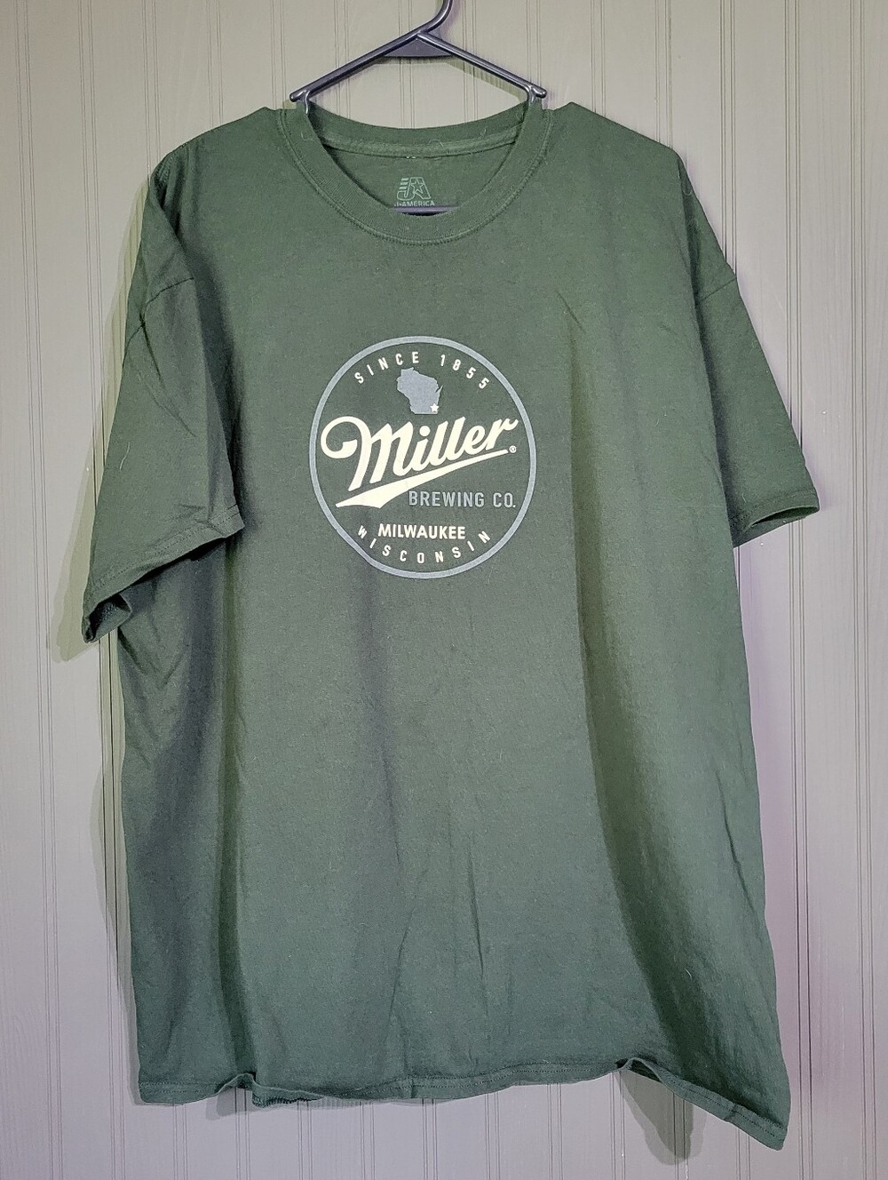 Miller Brewing Co Short Sleeve Graphic T-Shirt J America Green Men's 2XL